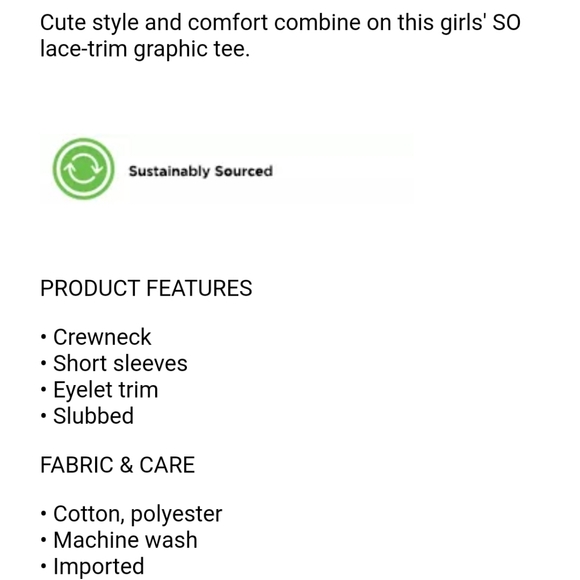 ๐50% OFF - NWTโผ๏ธ SO brand Lace-trim "Be True To You" Graphic Tee - Picture 3 of 7